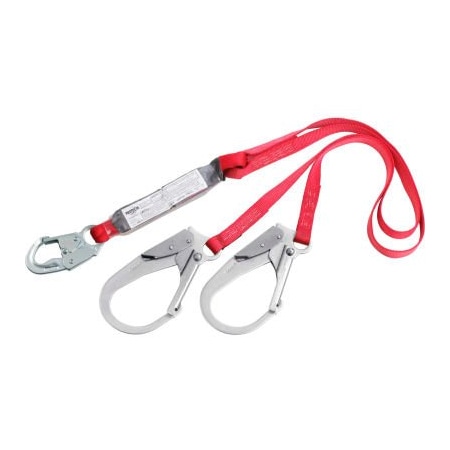 3M Dbi-Sala 3M Protecta PRO Shock Absorbing Web Lanyard, 6ft L, 130-310 Cap Lbs 1340180